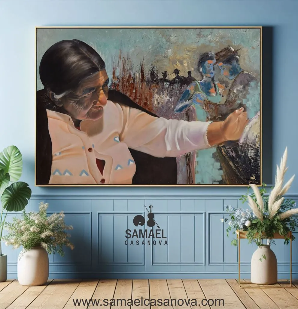 «Retroceder el tiempo», óleo sobre lienzo de Samael Casanova
