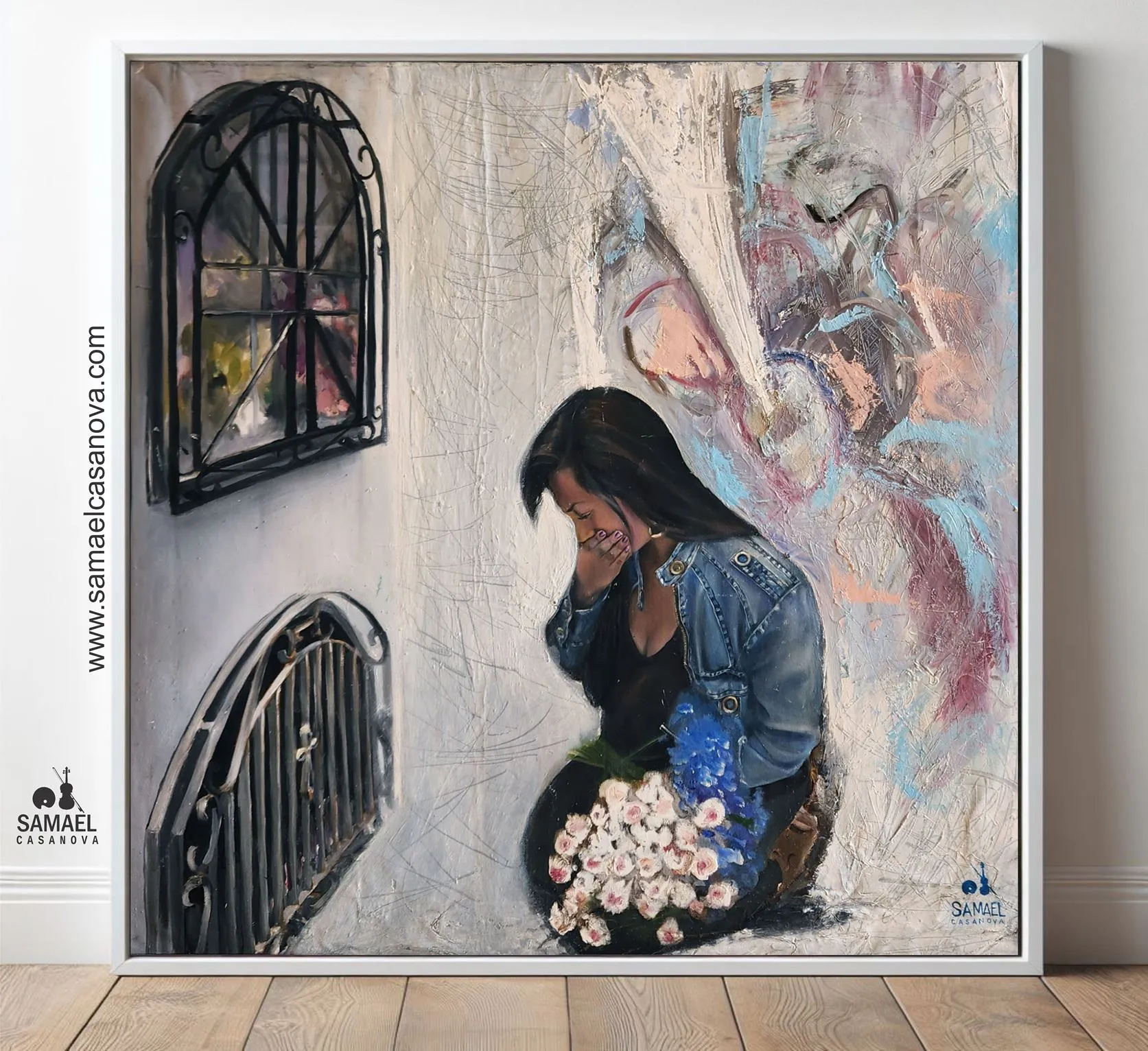 "I Miss You So Much", oil on canvas by Samael Casanova