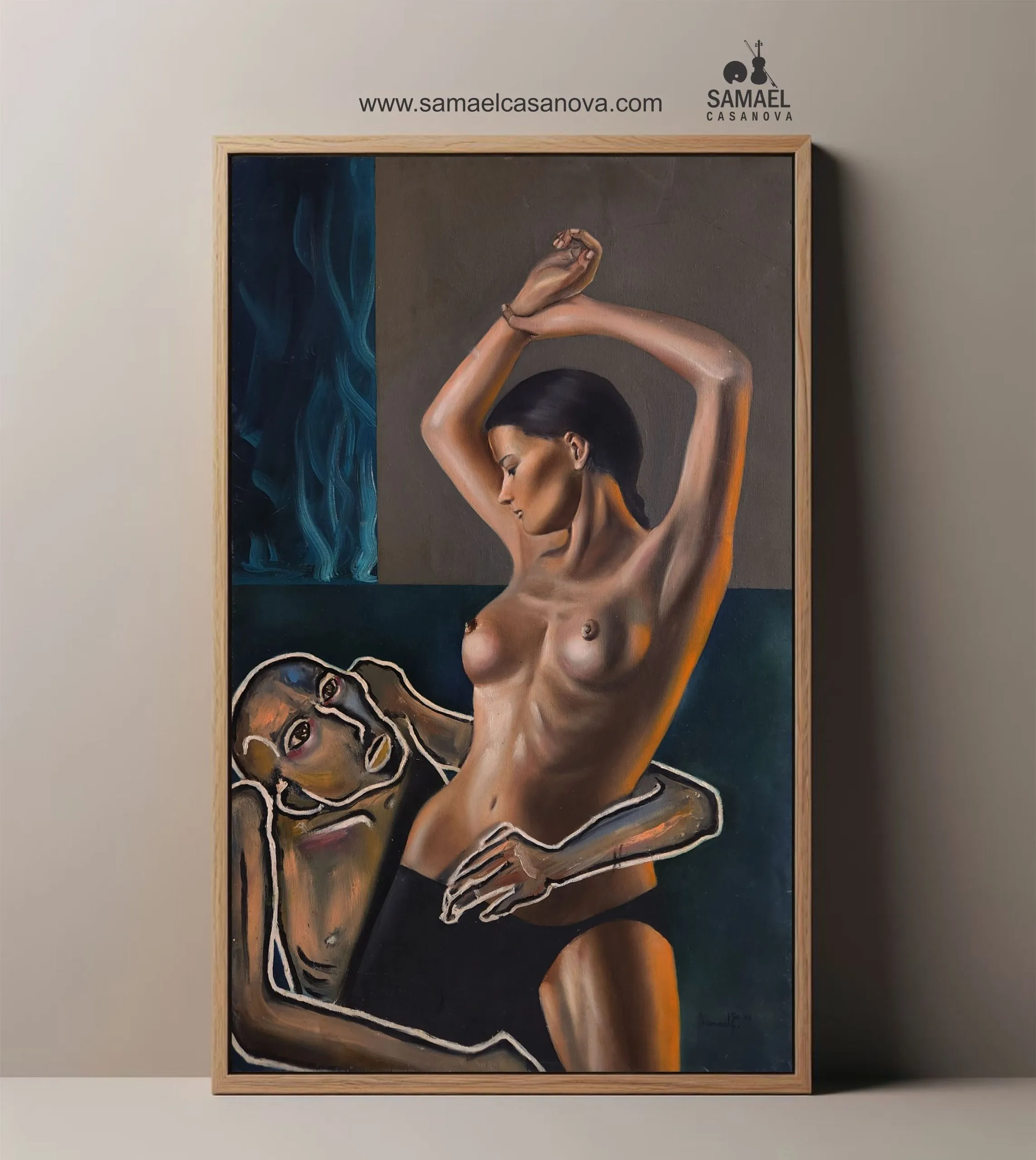 «Víctima de la Psicología», óleo sobre lienzo de Samael Casanova