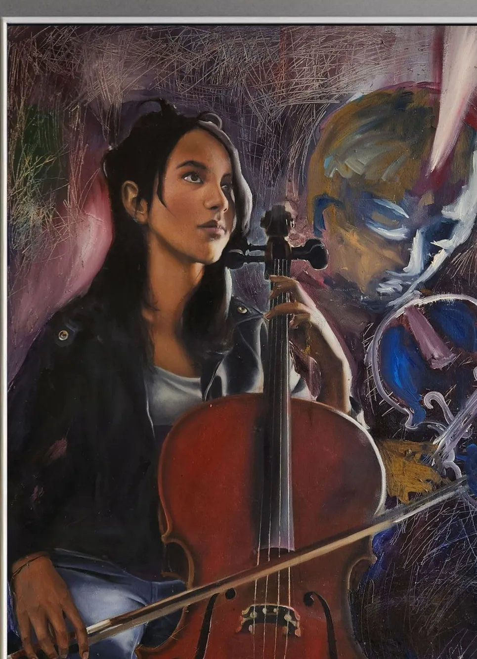 "Life and Death Made of Music", oil on canvas by Samael Casanova